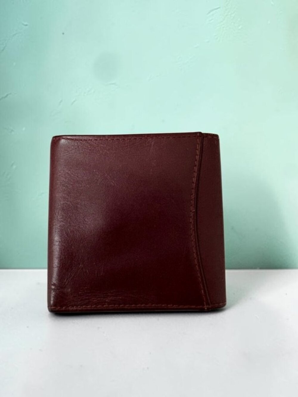 Cartier Burgundy Leather Coin Wallet - Picture 3 of 4